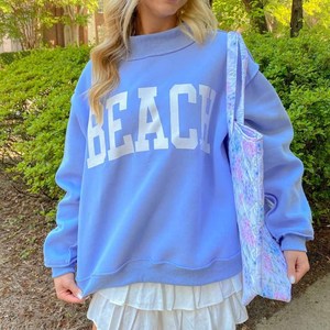 Sweat-shirts personnalisés d'hiver à manches longues, col rond, coupe classique, imprimés et brodés, à pois, style streetwear, pour le Pilates, 100% coton - Product Image 4