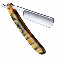 Rasoir à effiler les cheveux Kaamir Instruments Premium, manche en plastique, tête rotative non électrique, lame unique en acier inoxydable