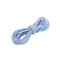 Cordon élastique en polyester 100% blanc pur à rayures, 3 mm, pour sacs et chaussures