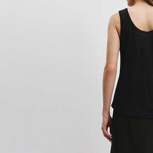 Women's Eco-Friendly Quick Dry Breathable Solid Casual Spandex/Cotton Jersey Tank <b>Top</b> with ODM Supply - Product Image 3