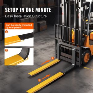 Estensioni per Forche da Pallet in Acciaio al Carbonio Resistenti, Lunghezza 60 Pollici, Larghezza 4,5 Pollici, per Carrelli Elevatori, 1 Paio - Nuove - Product Image 5