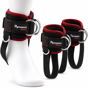 Ankle Straps Cable Machines Double D-<b>Ring</b> Adjustable Neoprene <b>Thick</b> Padded Enhance Abs Legs Strength Professional - Product Image 4