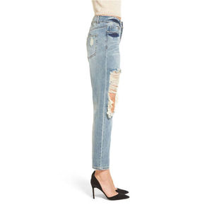 Pantalones Vaqueros de Invierno para Mujer, Transpirables, de la Mejor Calidad 2026, con Logotipo Personalizado, Corte Ajustado, Largo hasta el Tobillo, 100% Algodón - Product Image 2