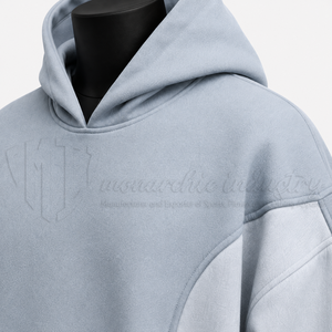 Sweat-shirt à capuche surdimensionné personnalisé avec design de manches à panneaux 3D, streetwear unisexe, sweat-shirt en molleton décontracté, OEM ODM - Product Image 6