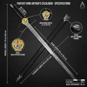Réplique de l'épée en argent de The Witcher 3 - Épée longue Anduril d'Aragorn avec fourreau en cuir de qualité supérieure, en acier inoxydable et carbone, personnalisable OEM - Product Image 6