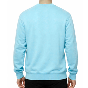 Sweat-shirt personnalisé pour homme, col rond, 100% coton molletonné, coupe ample, couleur unie, épaules tombantes, col et poignets côtelés - Product Image 6