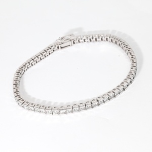 Pulsera de tenis con diamante de laboratorio de media engaste redondo brillante de 4.40 CT, oro macizo de 10K, 14K, 18K, color DEF VVS, joyería fina de lujo - Product Image 2
