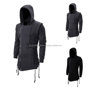 Autumn Winter Men's Hoodie Youth Casual <b>Zipper</b>-Up Pullover Styles Solid Color Thick Fleece Casual Coat - Product Image 2