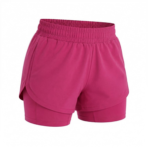 Shorts de sport d'été double couche pour femmes, séchage rapide, respirants, pour la gym, la course et le yoga - Product Image 3