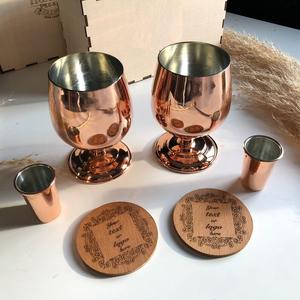 Verre à vin rétro en cuivre pur écologique, gobelet, tasse, verre à bière, verre à cocktail, bar, maison, hôtel, restaurant - Product Image 4
