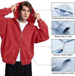Último Diseño, Nueva Llegada 2026, Sudadera con Capucha de Algodón y Felpa, Larga, para Invierno, para Hombre, Sudadera Personalizada al por Mayor, Gruesa - Product Image 3