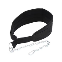 Ceinture de musculation en néoprène avec chaîne pour dips, tractions et entraînement de force – Sangle de soutien lombaire pour gym et bodybuilding
