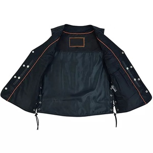 Chaleco de Motociclista de Cuero Genuino, Grueso, Transpirable, para Invierno, con Logotipo Personalizado y Marca Privada - Product Image 4
