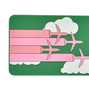   Étiquette de bagage rose et verte pour femme, avec motif avion, durable, pour valise de voyage et vacances - Product Image 5
