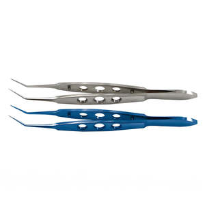 Juego de Pinzas Oftálmicas Manuales Profesionales - Pinzas de Precisión de Acero Inoxidable para Cirugía Ocular con Puntas Curvas - Product Image 2