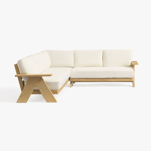 Canapé de jardin modulaire en teck de qualité commerciale pour l'ameublement extérieur de villas - Product Image 2