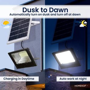 Lámpara Solar para Exteriores Homehop, 50W, LED, Impermeable, Automática, de Pared, para Hogar, Jardín, Balcón, con Control Remoto - Product Image 5