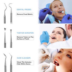 Kit de Herramientas de Higiene Dental de Acero Inoxidable, 5 Piezas, Removedor de Cálculos, Instrumentos Dentales para el Cuidado de los Dientes de Dentavex - Product Image 5