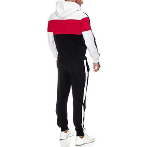 Conjunto de Sudadera con Capucha y Pantalones de Chándal de Algodón con Forro Polar para Hombre, Estampado Sólido, Estilo Urbano, Invierno, Cremallera Completa, Ropa Deportiva Casual Personalizada al por Mayor - Product Image 3