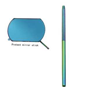 Espejo de Extensión de Pestañas Personalizado de Acero Inoxidable con Luz - Espejo Cosmético Portátil con Aumento de un Solo Lado - Product Image 3