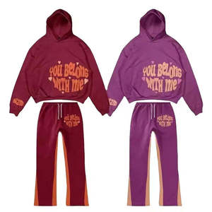 Pantalones Deportivos WARPRO INDUSTRY para Hombre, Color Granate, con Dobladillo Dividido, Estampado con Eslogan, Cierre con Cordón, Largos, Casuales, para Otoño, 100% Algodón - Product Image 6