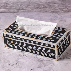Caja de pañuelos de madera Craftsy HOME de la mejor calidad con incrustaciones de resina de nácar, vajilla decorativa para el hogar de tamaño personalizado - Product Image 3