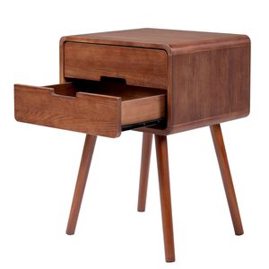 Comodino in Legno Massello con Cassetto e Gambe, Tavolino Versatile per Soggiorno e Camera da Letto, Perfetto Come Mobiletto o Supporto - Product Image 4