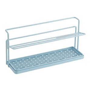 Égouttoir de comptoir vintage à 2 niveaux en acier inoxydable pour tasses et verres, support de rangement gain de place pour vaisselle de cuisine - Product Image 3