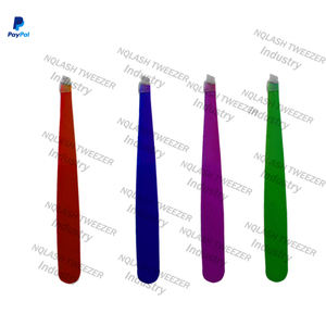 Custom Private Label Eyelash Extension Tweezers Stainless Steel <b>No</b> Gaps Eyebrow Tweezer for <b>Facial</b> Inward Growing <b>Hair</b> <b>Removal</b> - Product Image 2