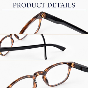 Gafas de Lectura para Hombre con Bisagras de Resorte, Montura Tortoise +2.00, para Uso Diario en Oficina, Proveedor OEM ODM, Venta al por Mayor, Logotipo Personalizado - Product Image 5