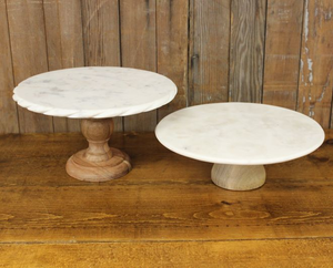 Artisanat de support de gâteau en bois et en marbre et plateau d'affichage de cupcake structuré attrayant - Product Image 6