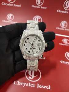 Movimiento automático Mecánico de alta calidad hecho a mano VVS Moissanite Diamond Iced Out Hombre Mujer Reloj de acero inoxidable de lujo - Product Image 2