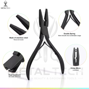 Hair Extension Installation <b>Tool</b> Kit With Storage Pouch Loop Needle, Pulling Hook,Pliers & Sectioning Clips For Professional Use - Product Image 4