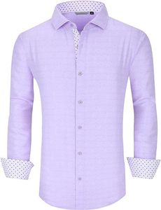 Camisa de Vestir para Hombre, Diseño Estampado Premium, Tela Satén Suave, Manga Larga, Casual, Formal, Transpirable, con Logotipo Personalizado - Product Image 2