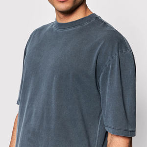 Men Acid Wash T Shirt Vintage Cotton Streetwear Casual Fashion Apparel - Product Image 5