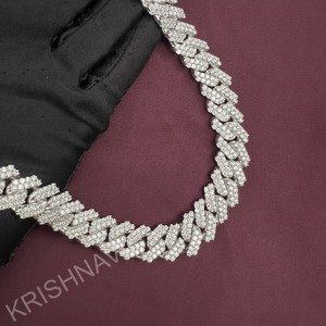 Chaîne cubaine Miami en or 10K avec fermoir personnalisé en diamant de laboratoire VVS 14MM, entièrement sertie de diamants, bijoux hip-hop pour homme, collier de luxe fait main, pour le quotidien - Product Image 2