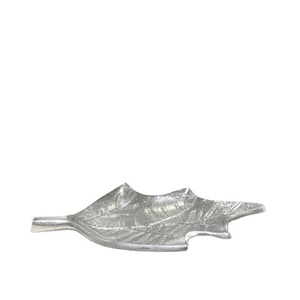 Admirable plateau en argent de style moderne à bas prix vente chaude en aluminium métal plateaux de service plateau de feuilles pour la décoration du dîner - Product Image 3