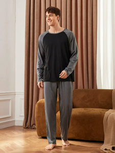 Direct Factory's Extra Soft Breathable Quick Dry <b>Pajama</b> <b>Set</b> <b>Men</b> - Product Image 3