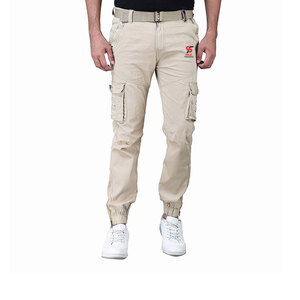 Pantalon cargo et pantalon classiques Solid Trader, style multi-poches, coupe confortable, tissu durable pour un usage quotidien - Product Image 1