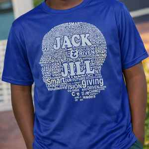 เสื้อยืดแจ็คแอนด์จิล บลู ดราย ฟิต สำหรับเด็ก ตั้งแต่ปี 1938 ความสามัคคีในครอบครัว ให้ความรักษาบริการ ต่อสู้อย่างหนัก สร้างสรรค์ ให้กำลังใจ มองเห็นวิสัยทัศน์ - Product Image 5