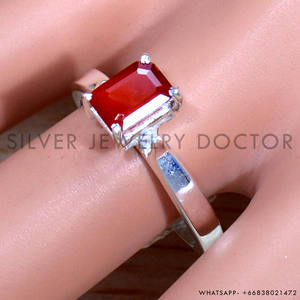 Classic <b>Dainty</b> Natural Carnelian Faceted <b>Ring</b> and Handmade Cut Gemstone 925 Sterling Silver <b>Rings</b> Wholesale Price Jewelry - Product Image 2