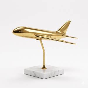 Escultura de Avión de Cobre, Artesanía Decorativa para Mesa, Estatua Metálica de Arte Moderno para Regalo de Inauguración de Casa - Product Image 3