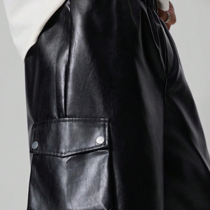 Custom New Design <b>Leather</b> wear <b>Men</b> <b>Short</b> Premium Quality <b>Leather</b> Cargo <b>Short</b> Modern Slim Fit And OEM Service - Product Image 6