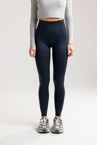 <b>Women</b> High Waist Full Length Solid Color Knitted <b>Leggings</b> Stretch Breathable <b>Compression</b> Sporty Style All Seasons - Product Image 4