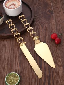 Couteau à gâteau élégant en acier inoxydable pour la cérémonie de mariage et le service de desserts raffinés - Product Image 5
