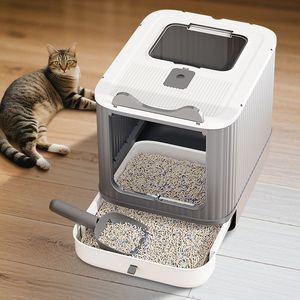 Lettiera per Gatti Elf White Elevata e Impermeabile, Resistente e Ideale per Case con Più Gatti, con Accessori Inclusi - Product Image 1