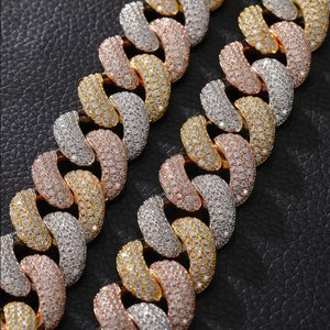 Luxury Iced Out Cuban Chain Necklace with Brilliant Moissanite <b>Stones</b> and Durable Lock for Men Women - Product Image 2