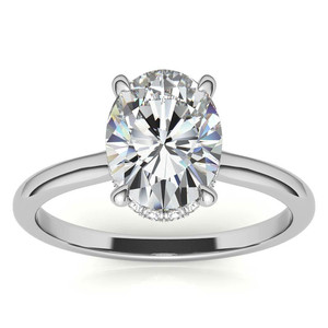Igi Certified Lab Grown Diamond Engagement <b>Ring</b> Custom 10k 14k 18k Oval Cut Lab Created Made Diamond <b>Ring</b> For Women Wear - Product Image 1