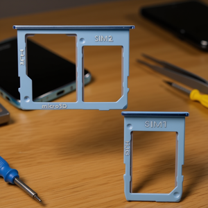 Tiroir pour carte SIM et carte SD Samsung Galaxy J4 Plus J6 Plus bleu clair - Product Image 2