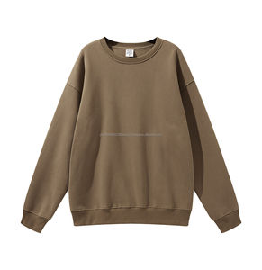 Sudadera bordada Unisex personalizada, ropa de calle de gran tamaño, cuello redondo, peso pesado, cuello redondo, sudaderas lisas de cuello redondo de alta calidad - Product Image 2